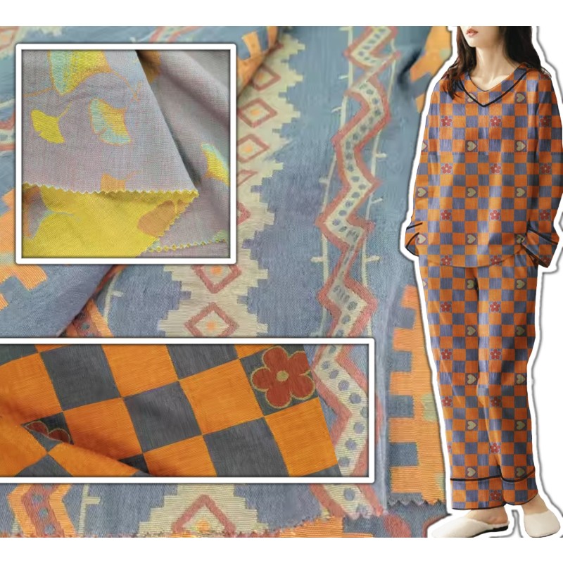 Jacquard Fabric Supplier - 100% Cotton Double Layer Gauze