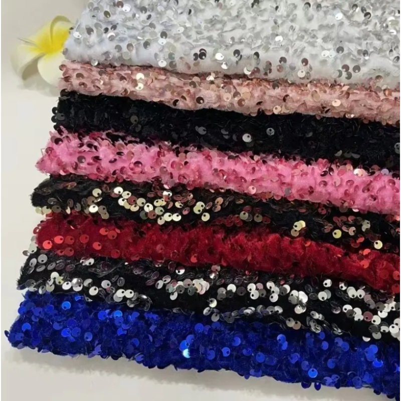 Beaded Lace Fabric Manufacturer - Bridal Wedding Stretch Velvet