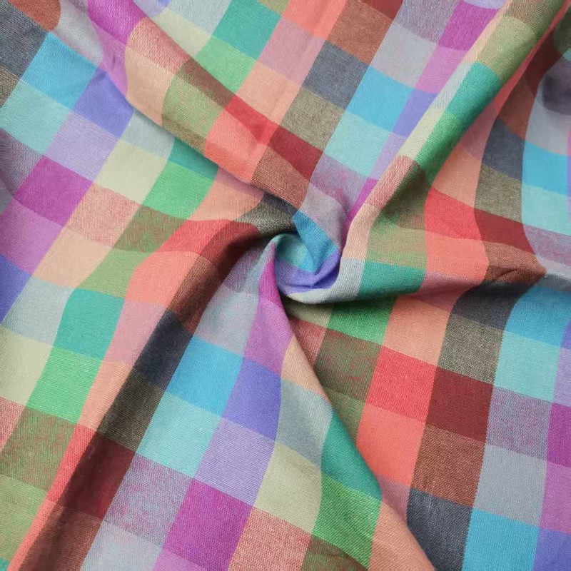 Cotton Poplin Factory - Eco-Friendly Yarn Dyed Check Fabric