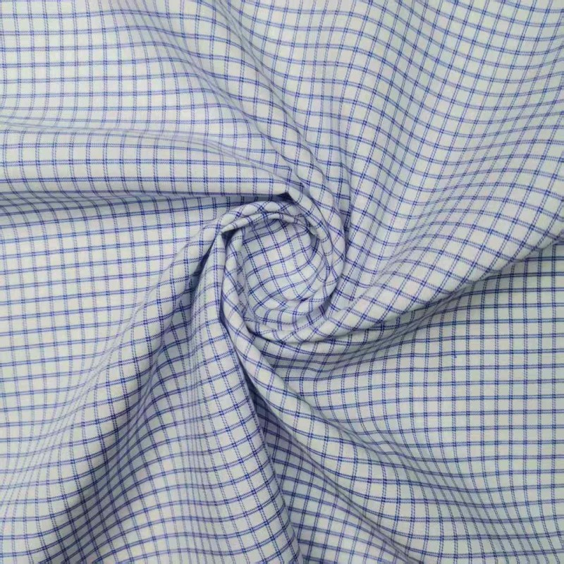 Poplin Check Fabric Manufacturer - Yarn Dyed Wrinkle Resistant