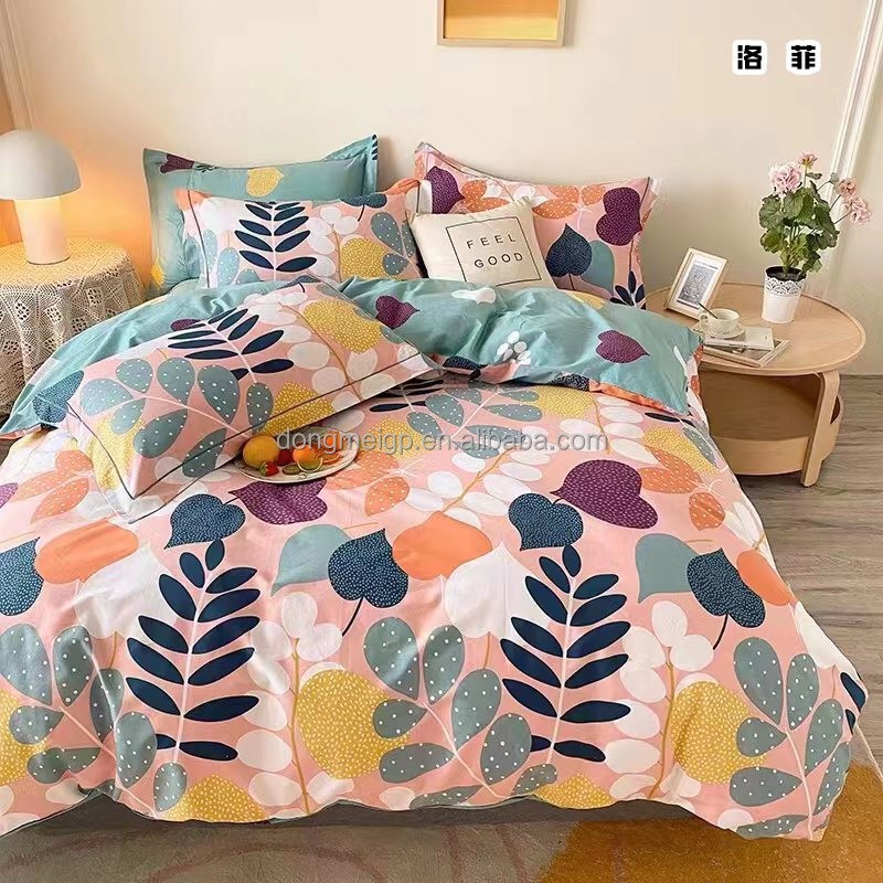 Duvet Set Factory - 100% Polyester Peach Bedding 4 Piece Set