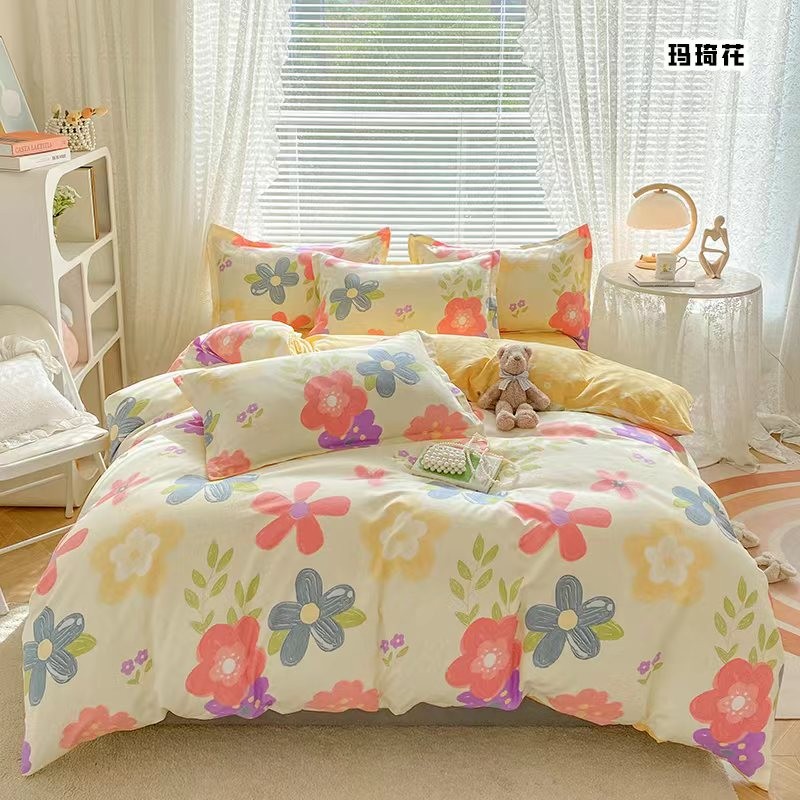 Quilt Set Manufacturer - 100% Polyester Bed Sheet 4 Piece Set