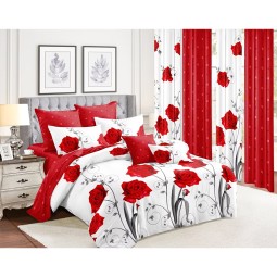 Wedding Bedding Set Factory - Flower Design Cotton Filling 10pcs