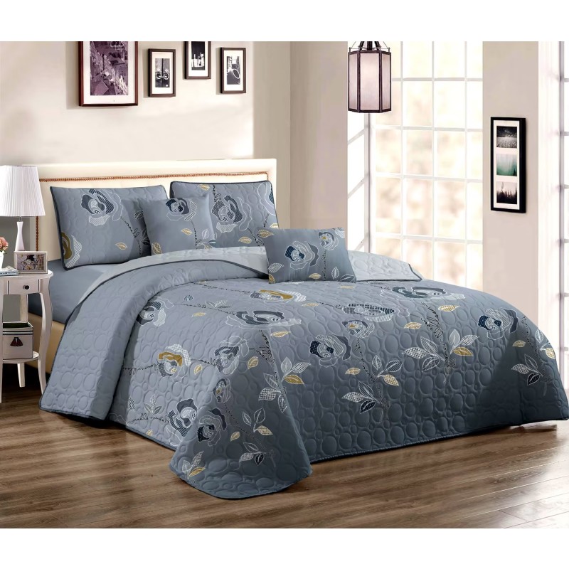 Comforter Set Manufacturer - Custom Floral Quilted Ultrasonic