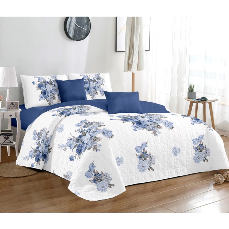 Bedspread Set Supplier - Solid Printed Hotel Home Quilt Coverlet