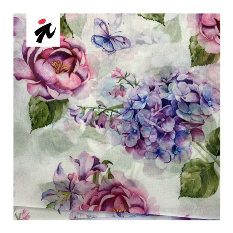 Woven Chiffon Manufacturer - Flower Print Polyester