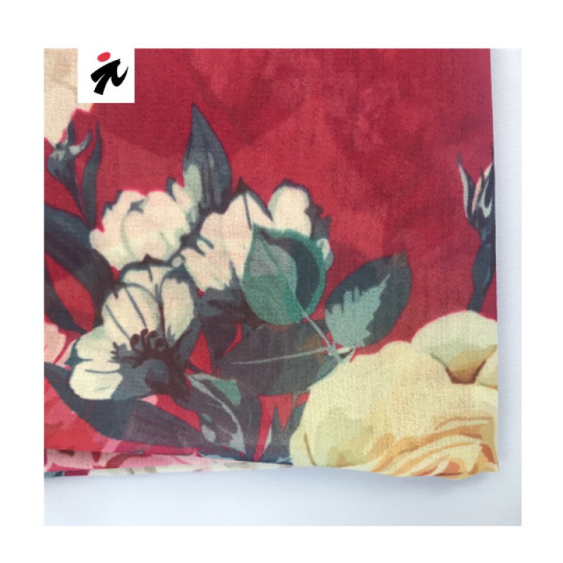 Chiffon Fabric Supplier - 100% Polyester Floral Print