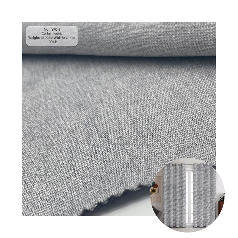 Blackout Fabric Supplier - 100% Polyester Linen Curtain