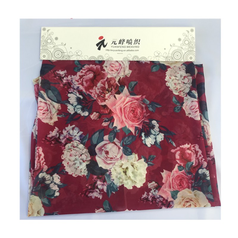 Chiffon Fabric Supplier - 100% Polyester Floral Print