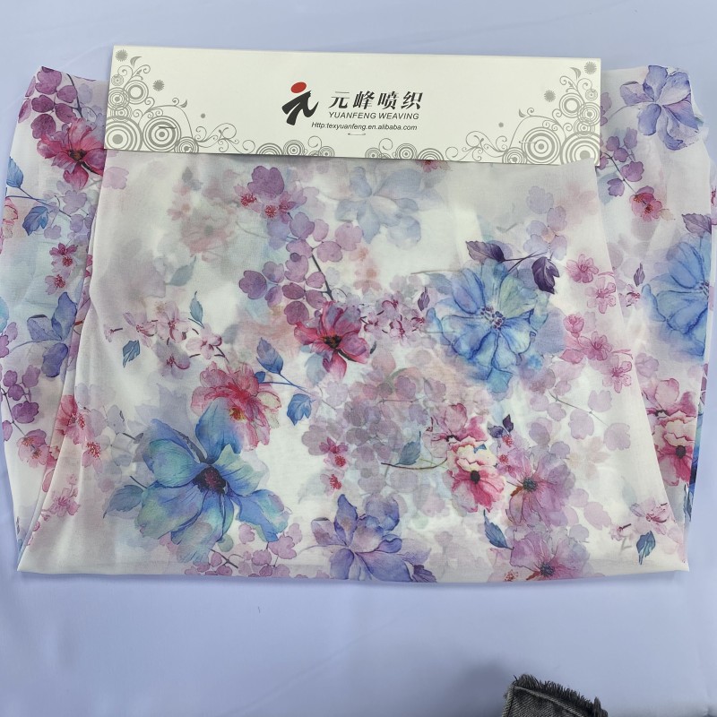 Printing Fabric Supplier - 75D Chiffon Flower Dress