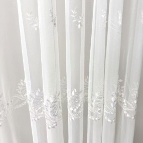 Embroidery Curtain Factory - European Floral Elegant Voile Hotel