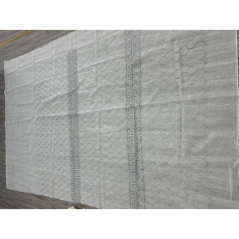 Brocade Fabric Supplier - 280cm Jacquard Voile Custom Embroidered