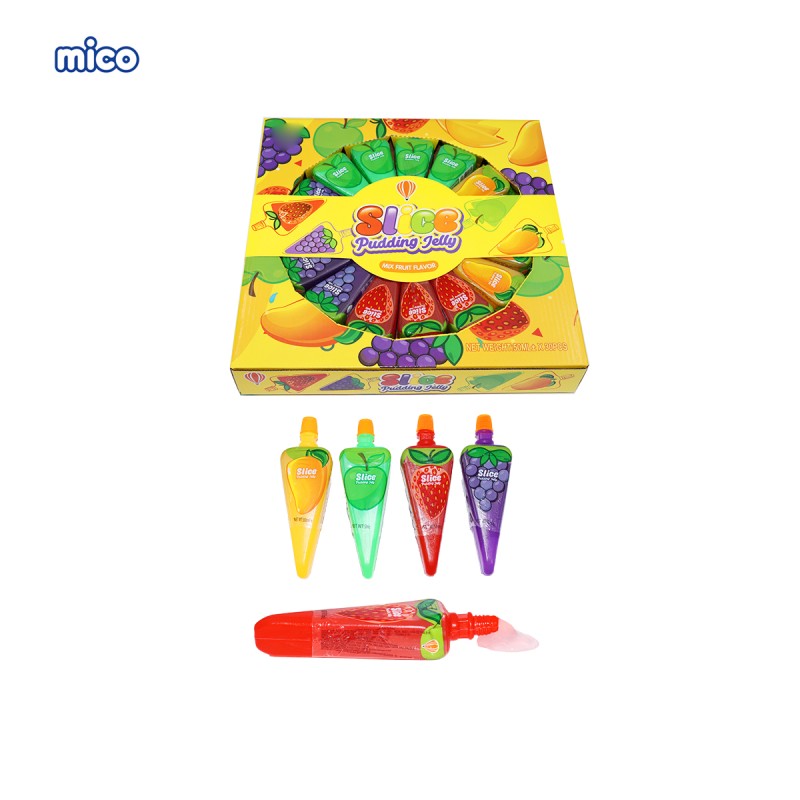 PIZZA SHAPE SWEET FRUIT FLAVOR PUDDING JELLY MIX