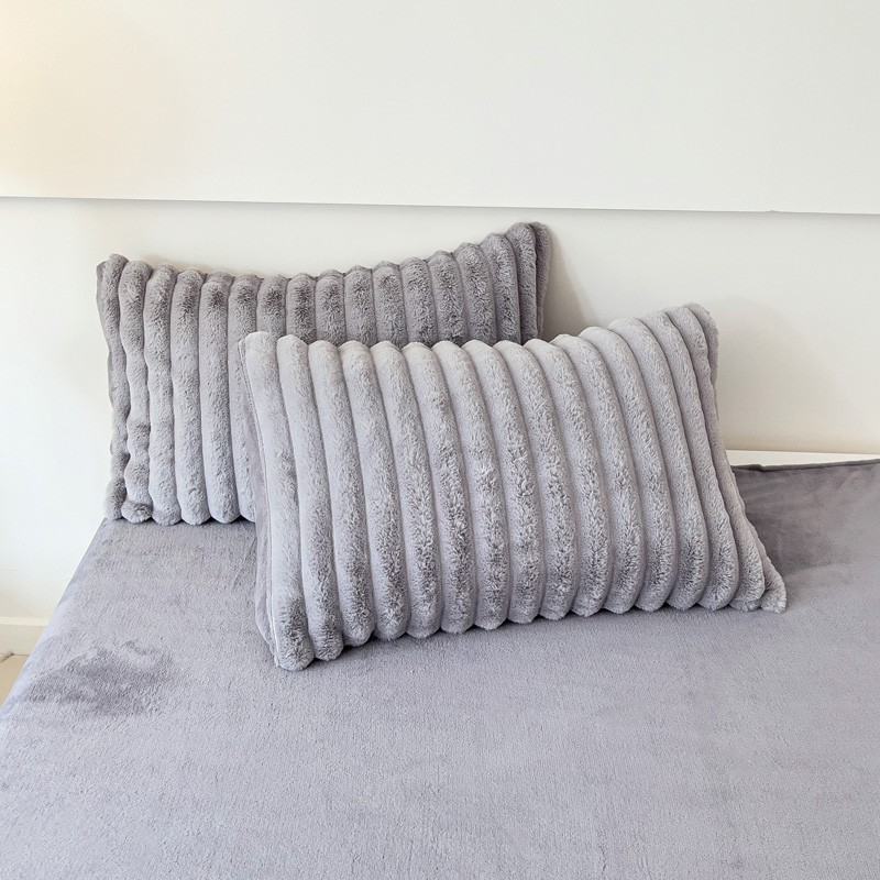 Comforter Set Factory - Grey Soft Fleece Bedroom Set