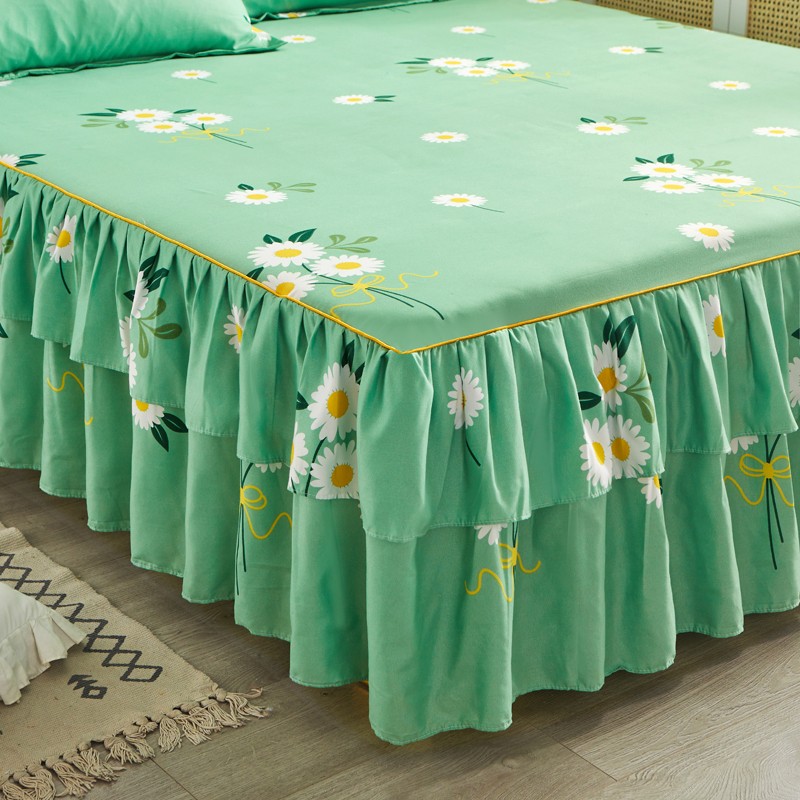 Bed Skirt Factory - Custom Microfiber Printed Daisy