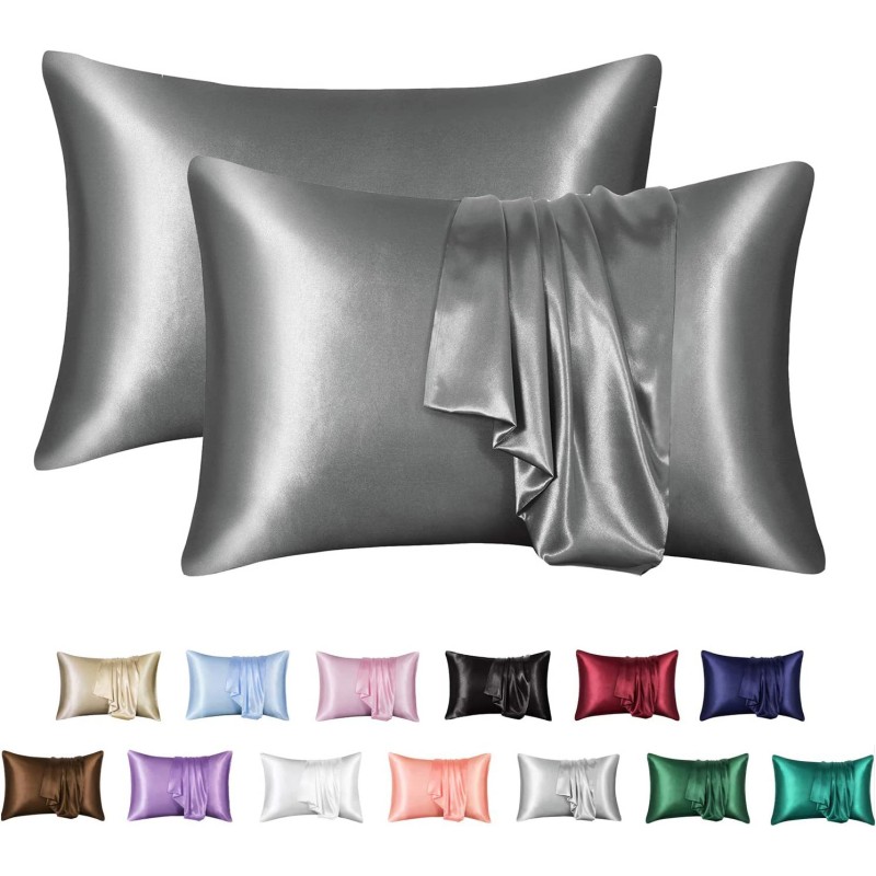 Pillowcase Manufacturer - Custom Logo Solid Color Satin