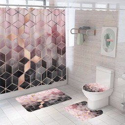 Shower Curtain Manufacturer - 180x180cm 4PCS with Hooks