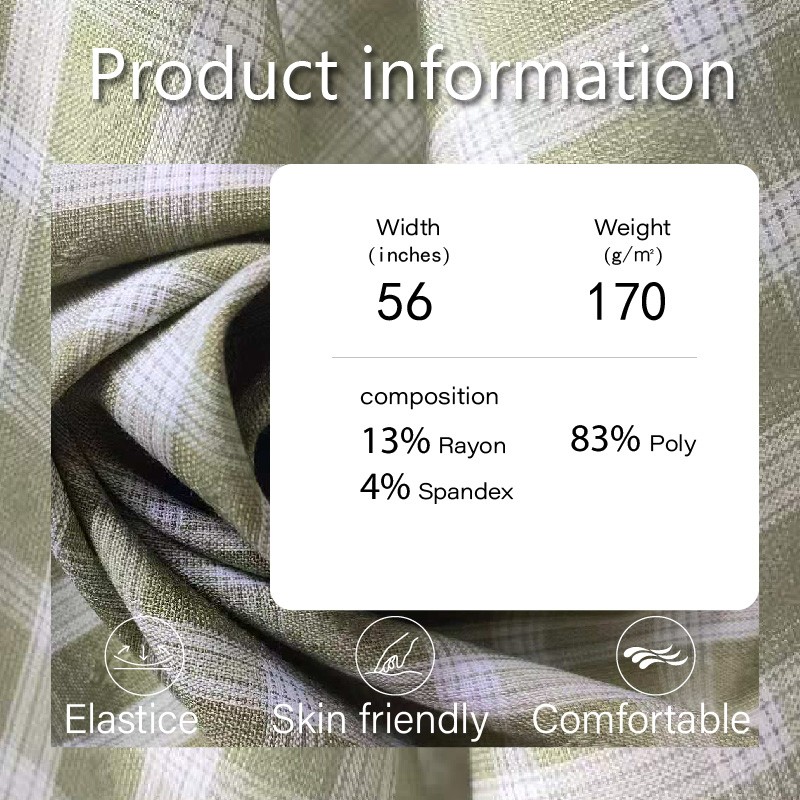 Suit Fabric Factory - 170GSM Polyester Rayon Spandex