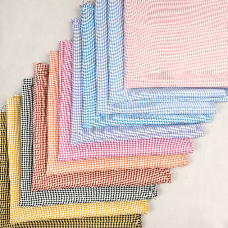 Stretch Fabric Manufacturer - Houndstooth Printed Brushed