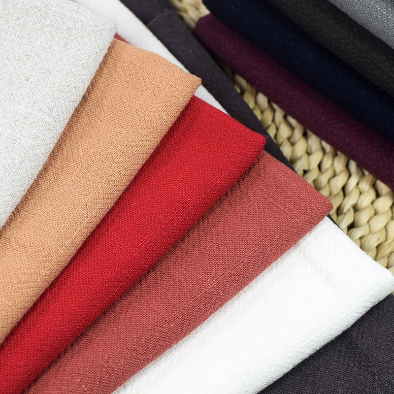 Bamboo Fabric Manufacturer - Cotton Linen Solid Retro