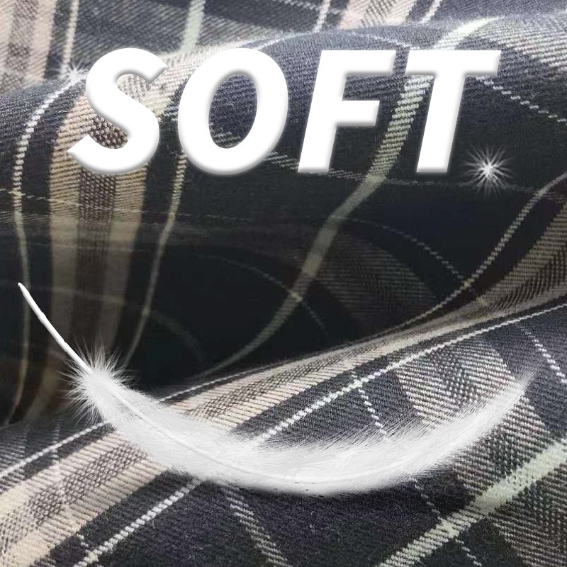 Plaid Fabric Manufacturer - 304GSM Blended Woven Twill