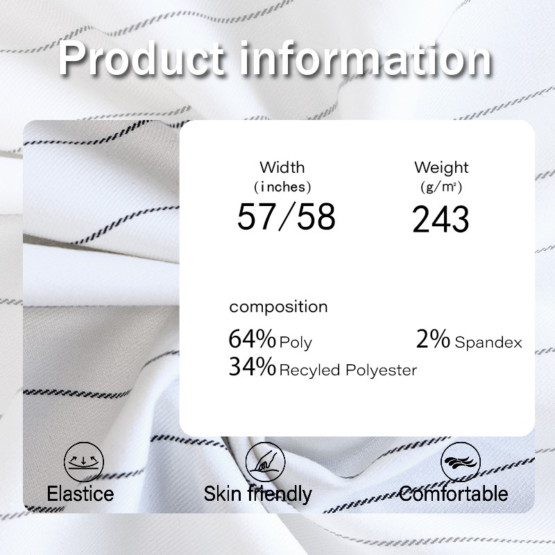 Recycled Fabric Factory - 243GSM Eco-Friendly Stripe