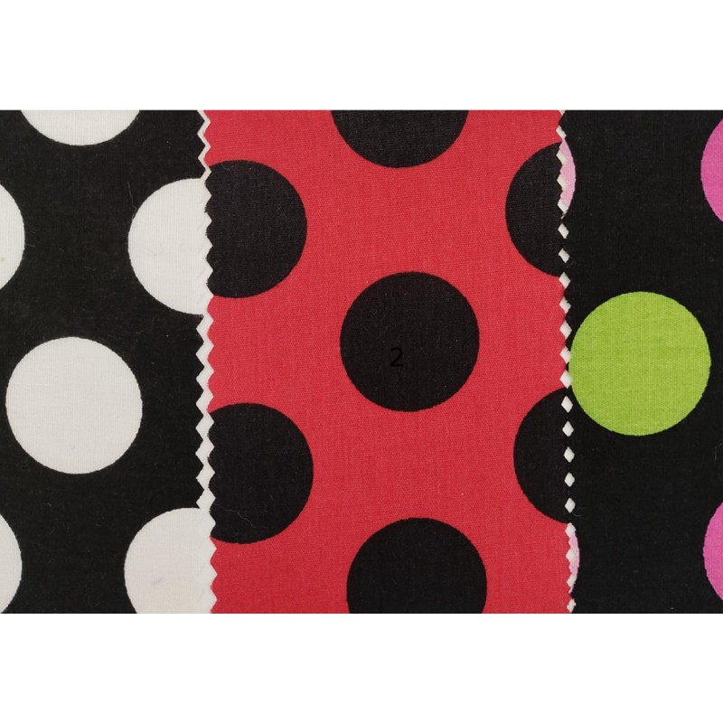 Organic Cotton Fabric Manufacturer - Big Polka Dots Woven