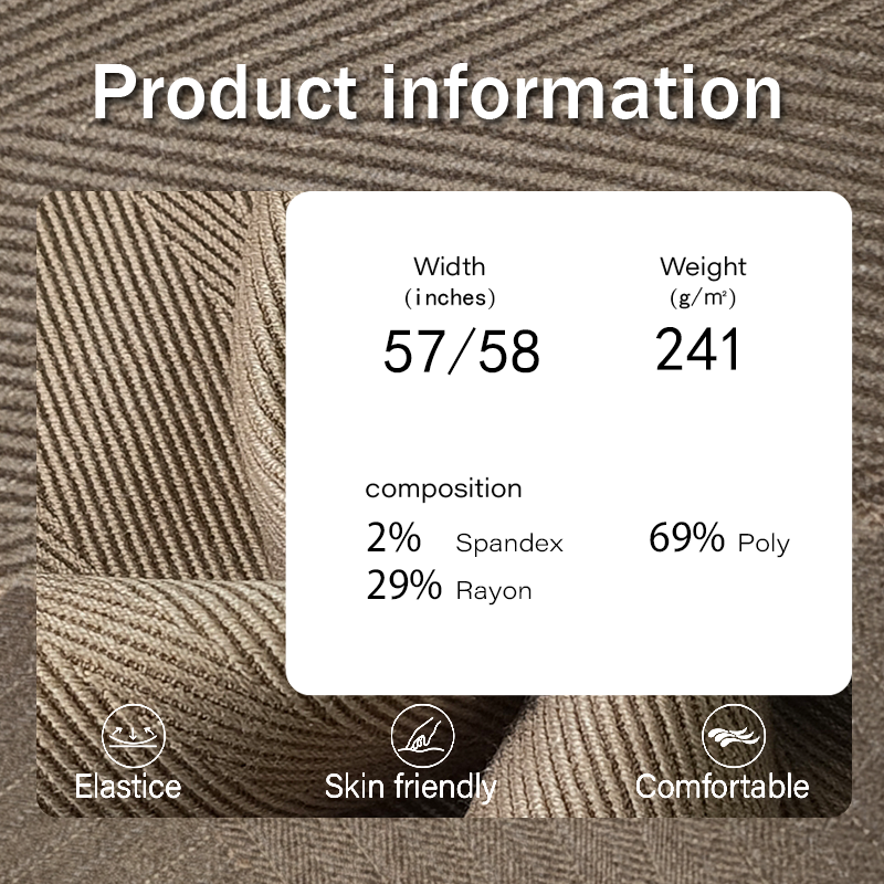 Recycled Fabric Factory - 241GSM Blended Woven Stretch