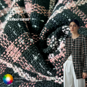 Plaid Fabric Supplier - 375GSM Jacquard Rayon Polyester