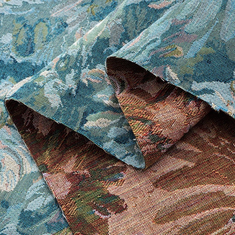 Jacquard Fabric Supplier - Vintage Floral Cotton Polyester