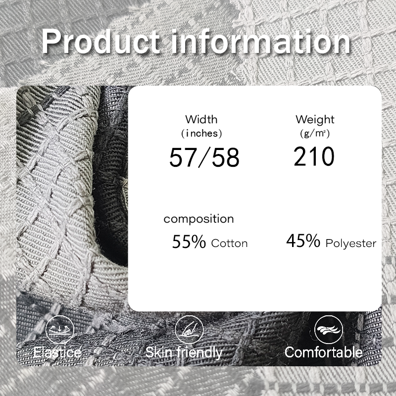 Upholstery Fabric Factory - 210GSM Grey Polyester Cotton