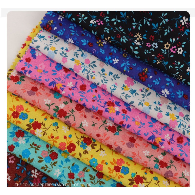 Printed Fabric Manufacturer - 100% Cotton Floral Poplin Silk