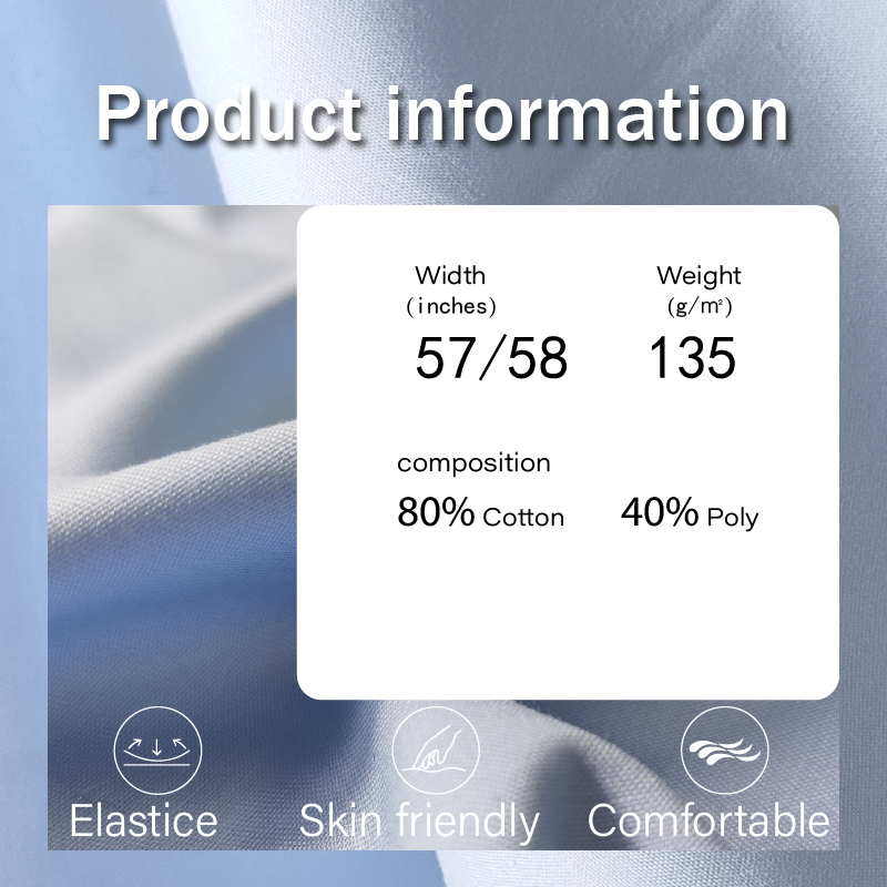 Polyester Cotton Fabric Factory - 135GSM Twill Stripe Blended