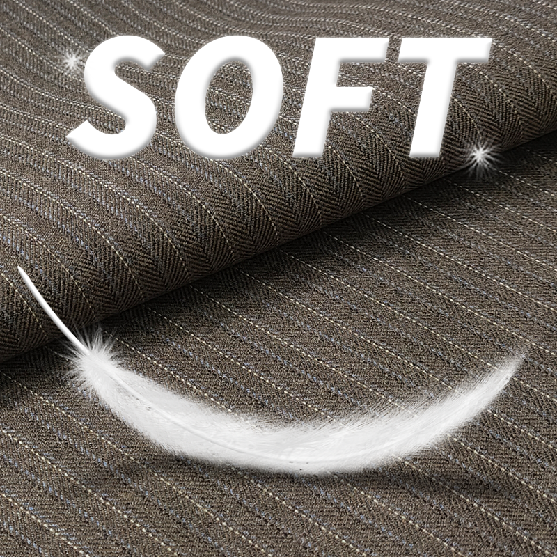 Herringbone Fabric Supplier - 241GSM Spandex Polyester Rayon