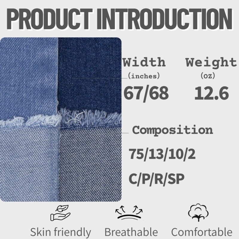 Stretch Denim Factory - Cotton Polyester Spandex 12.6OZ