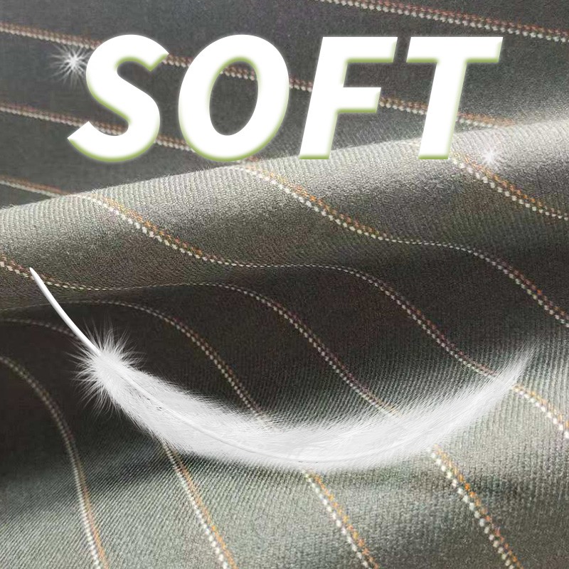 Suit Fabric Factory - 250GSM Rayon Poly Wool Stripe