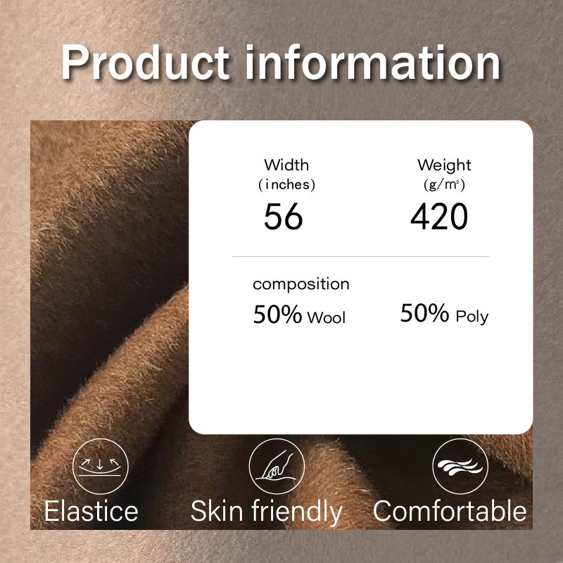 Brushed Fabric Supplier - 420GSM Soft Woolen Solid