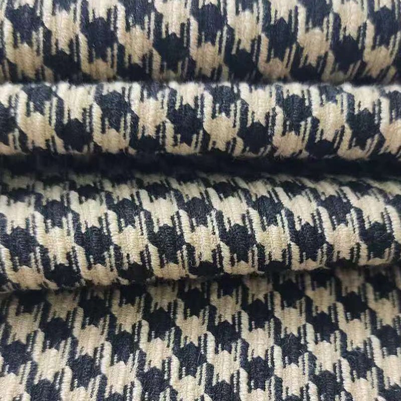 HoundStooth Fabric Supplier - 370GSM Blended Twill Woven