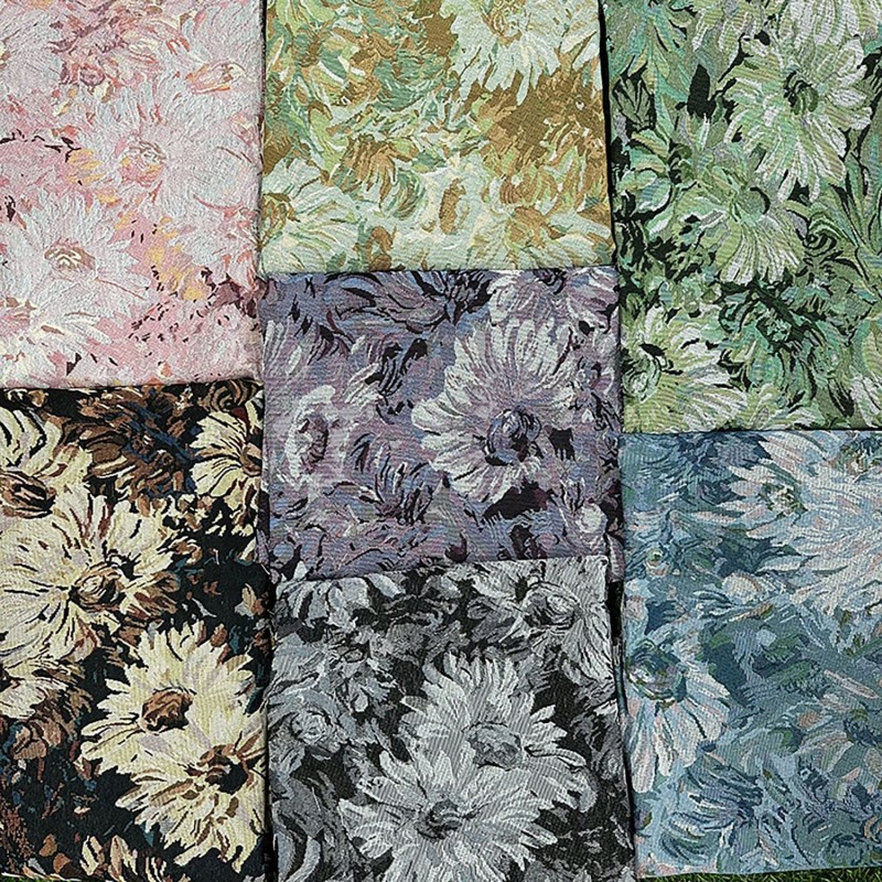 Jacquard Fabric Supplier - Vintage Floral Cotton Polyester