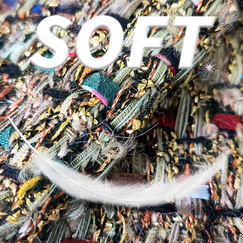 Tweed Fabric Manufacturer - 395GSM Polyester Nylon Acrylic