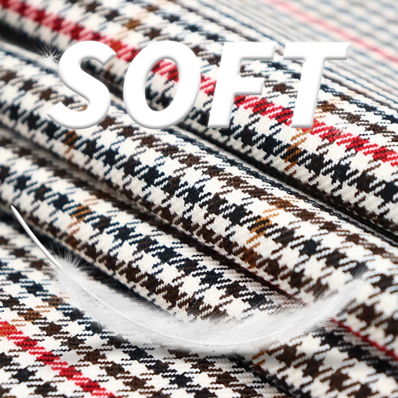 Recycling Fabric Manufacturer - 215GSM HoundStooth TR