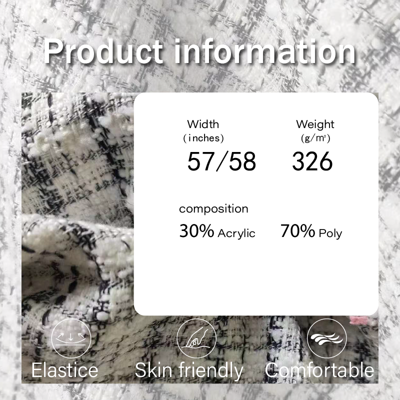 Tweed Fabric Supplier - Poly Thick Woolen Coat