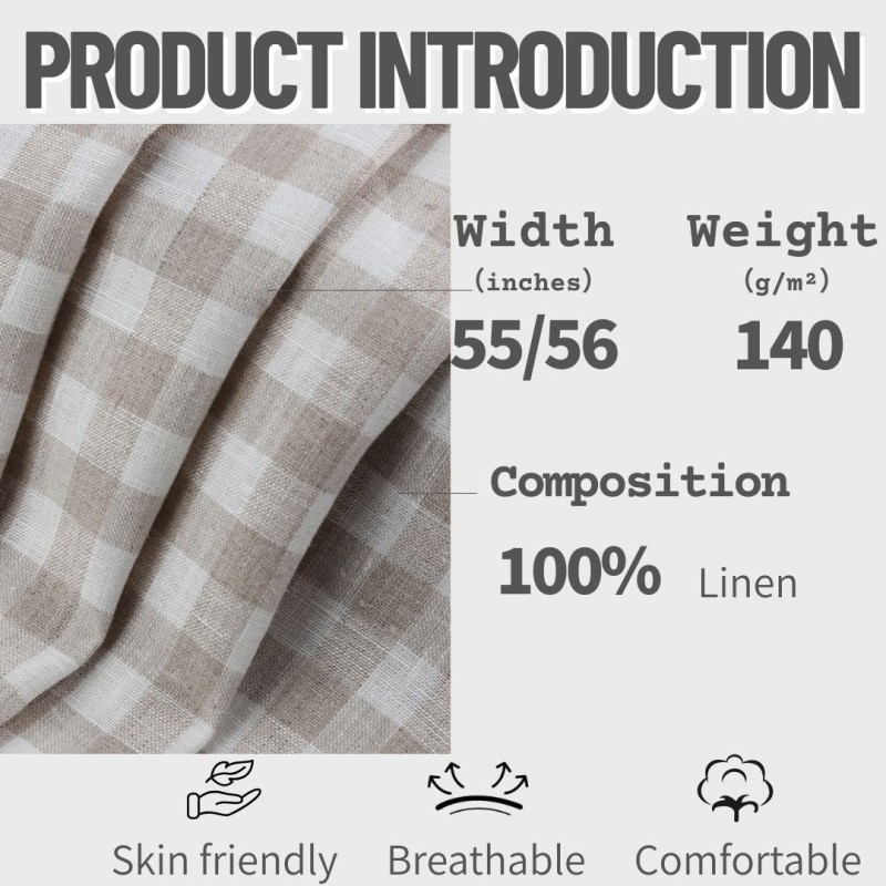 Colorful Linen Fabric Supplier - 100% Linen 140GSM