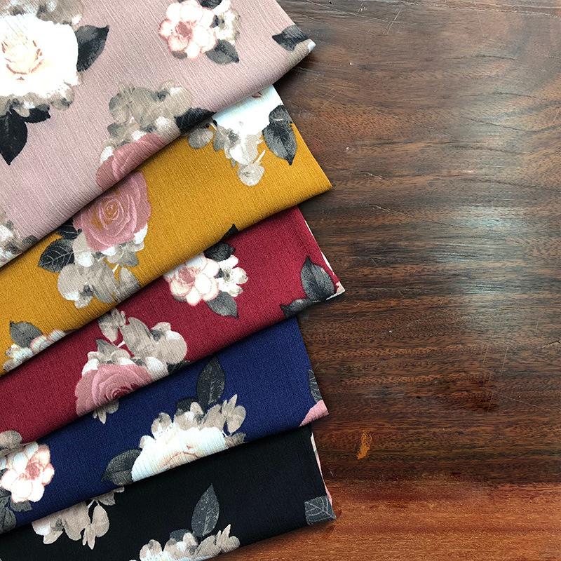 Rayon Fabric Supplier - Crepe Printed Viscose Summer Dress