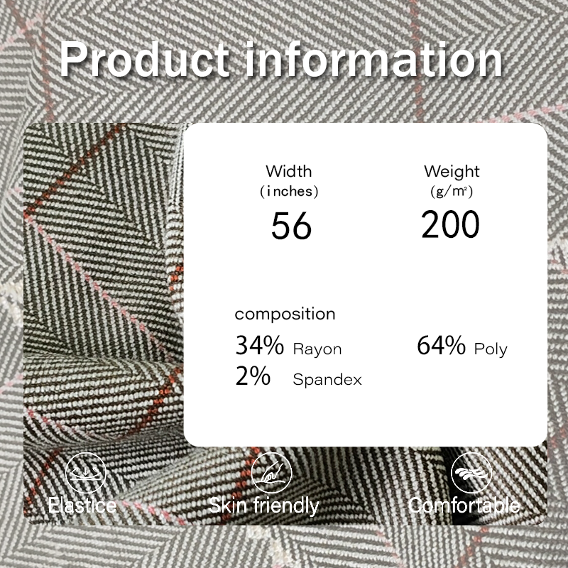 Stretch Fabric Factory - 200GSM Spandex Polyester Rayon