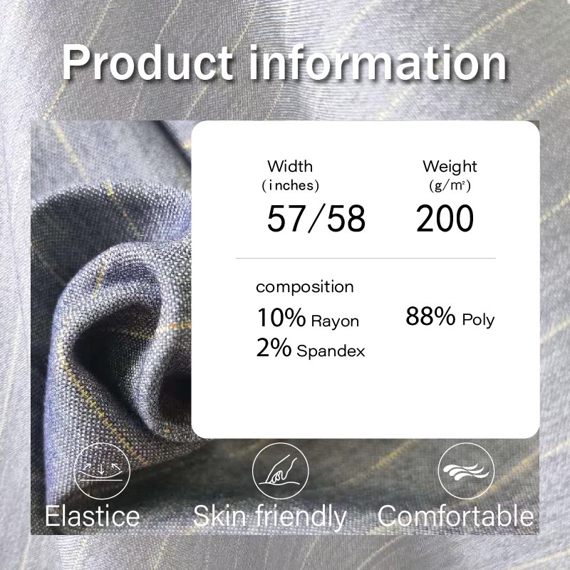 Blended Fabric Supplier - 200GSM Rayon Poly Spandex