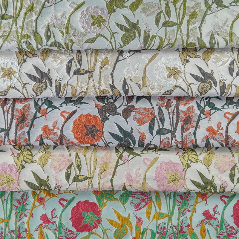Decorative Fabric Factory - Pastoral Retro Floral Woven