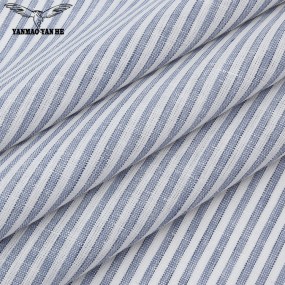Stripe Linen Fabric Manufacturer - 155GSM Yarn Dyed Lightweight