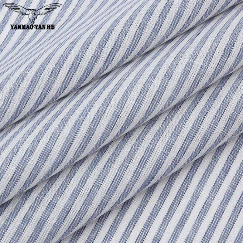 Stripe Linen Fabric Manufacturer - 155GSM Yarn Dyed Lightweight