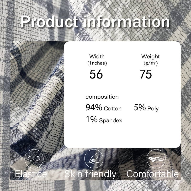 Lightweight Fabric Factory - 75GSM Polyester Spandex Cotton